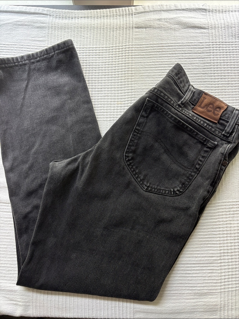 Lee Men's Black Straight Jeans